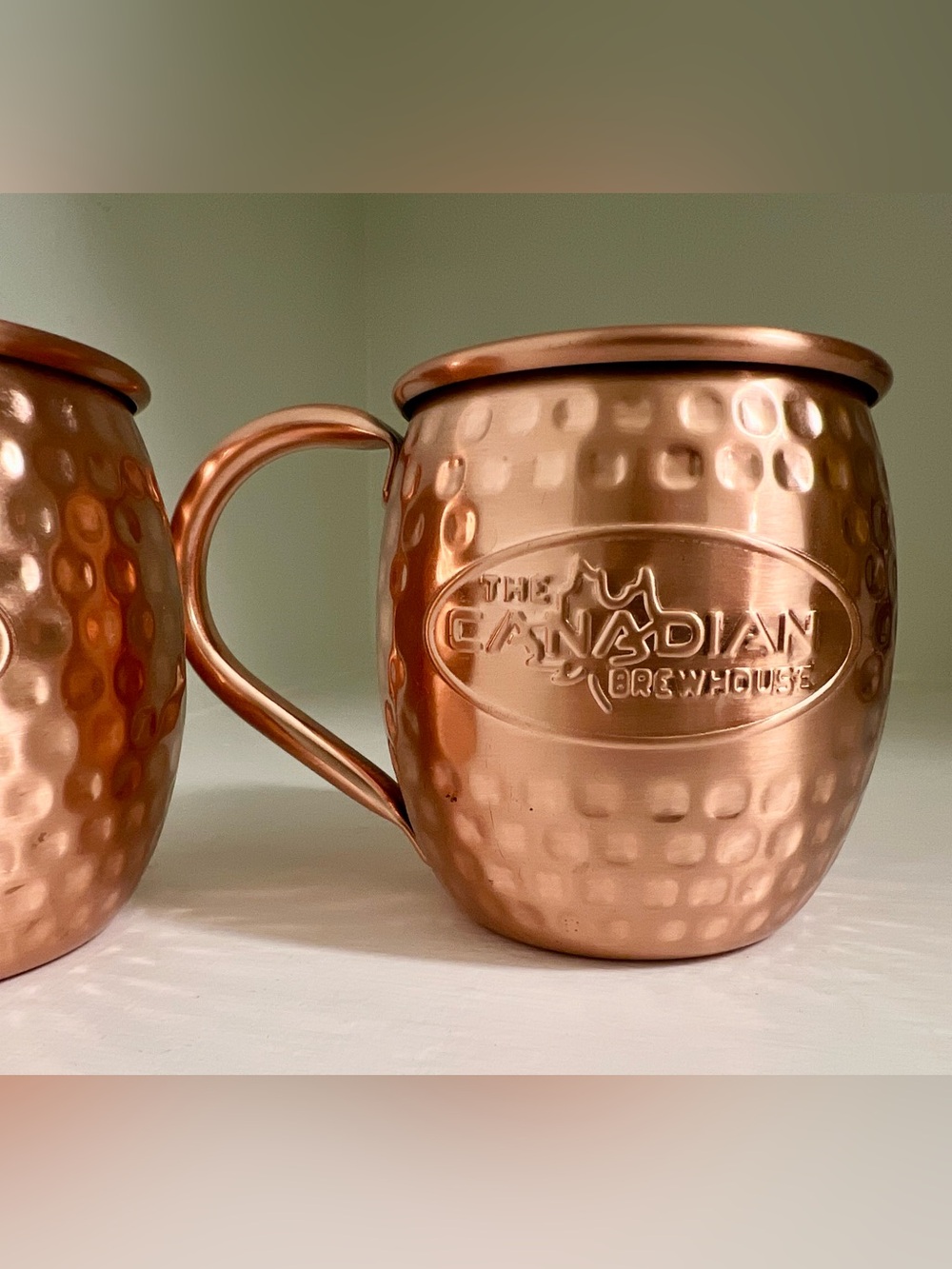 Hammered Copper Moscow Mule Mugs Set of 2 Canadian Brewhouse